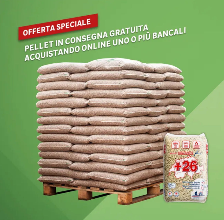 Bancale Pellet Swiss +26 – ENplus® A1 66 Sacchi